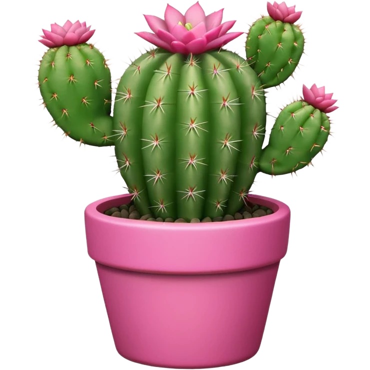Cactus emoji with pink pot emoji
