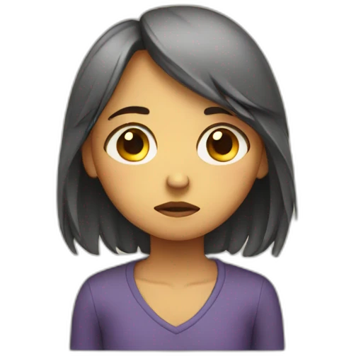 sad girl emoji