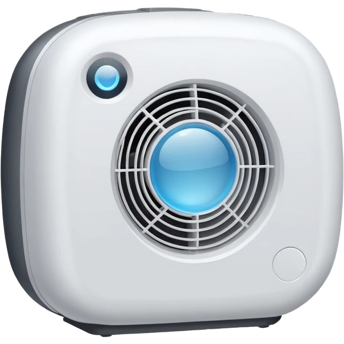 cute, rounded, minimal air conditioner, no text emoji