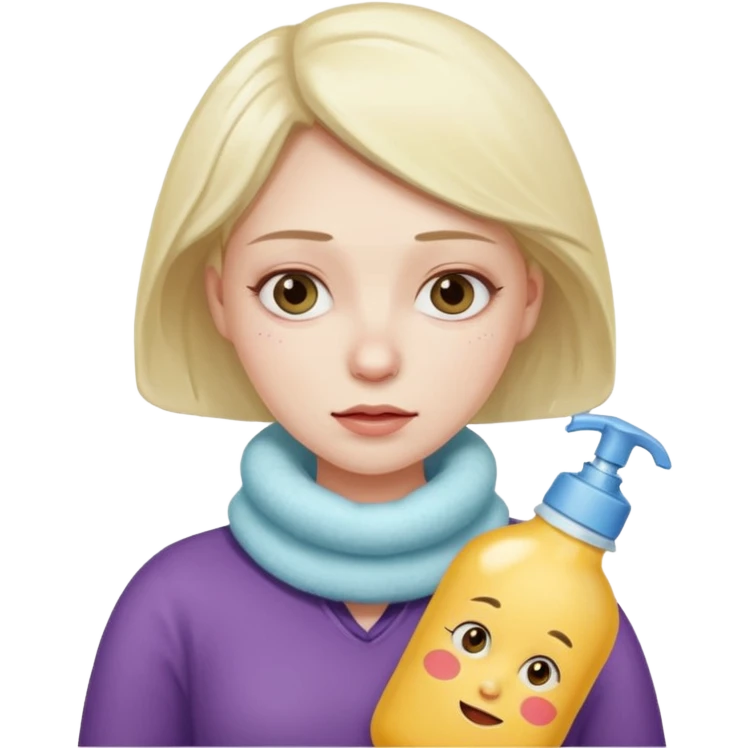 woman with a pained expression and a hot water bottle emoji