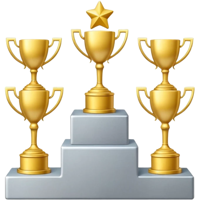 Podium with first and second place, write 1st and 2nd emoji