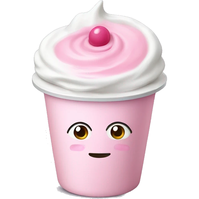 yogurt pink in a cup emoji
