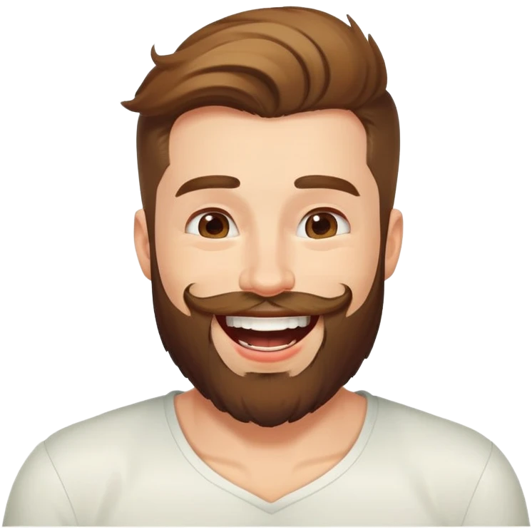 Сексуальный Мужчина с бородой смеется emoji