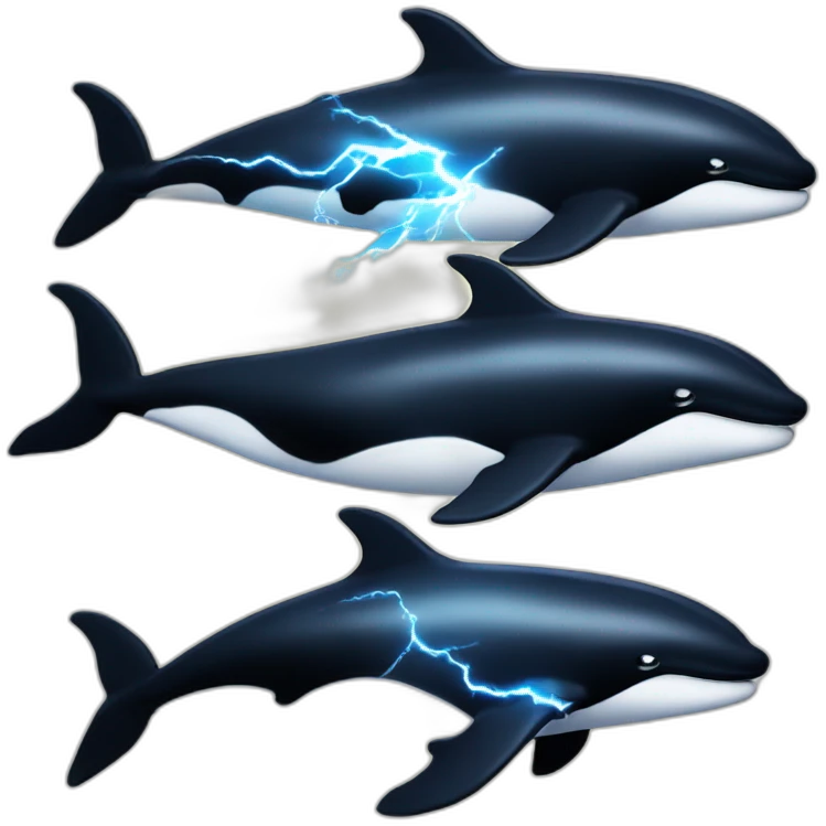 killer whale with lightning powers emoji