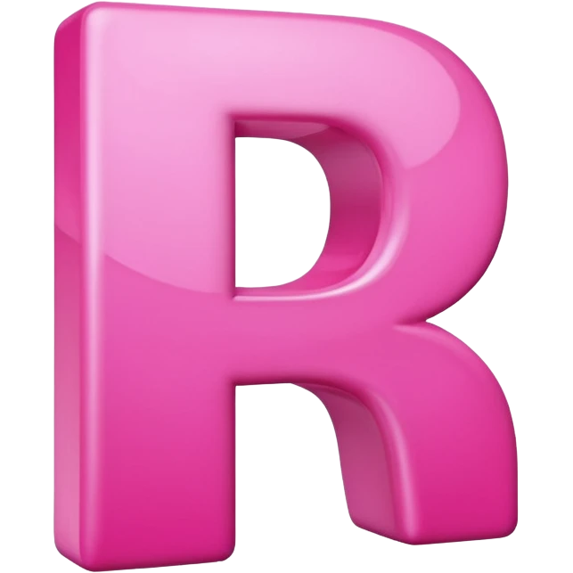 mix color pinks 3d letter p emoji