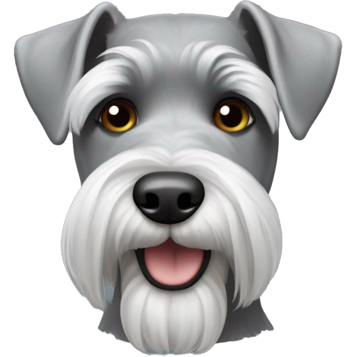 Miniature gray schnauzer emoji