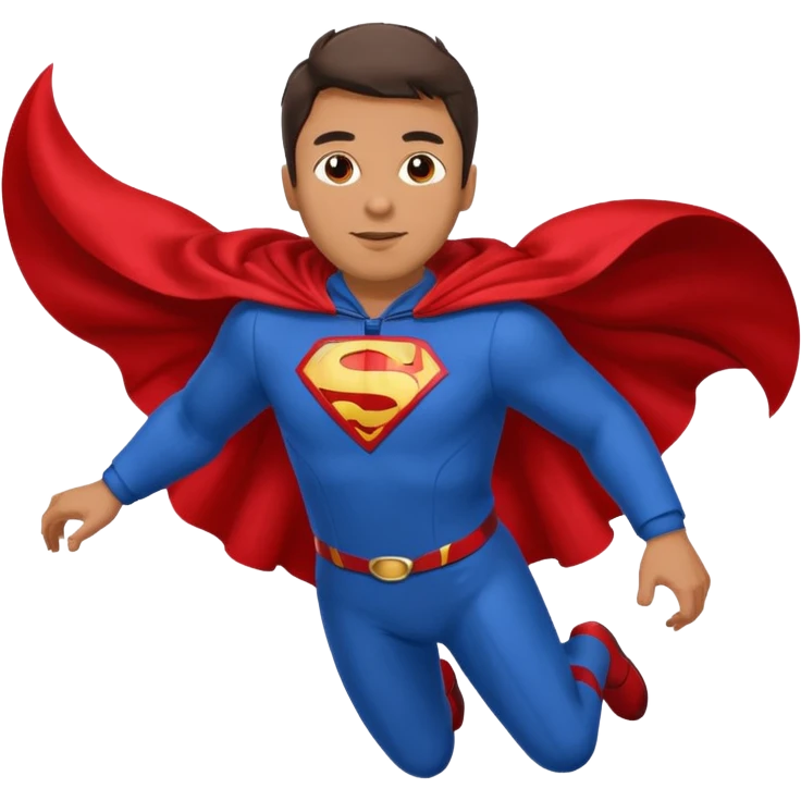 man flying in the sky emoji