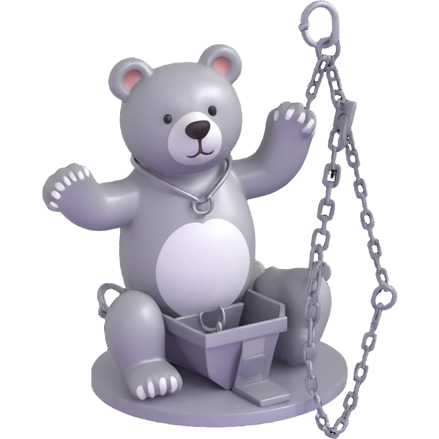 silver colored bear-trap emoji
