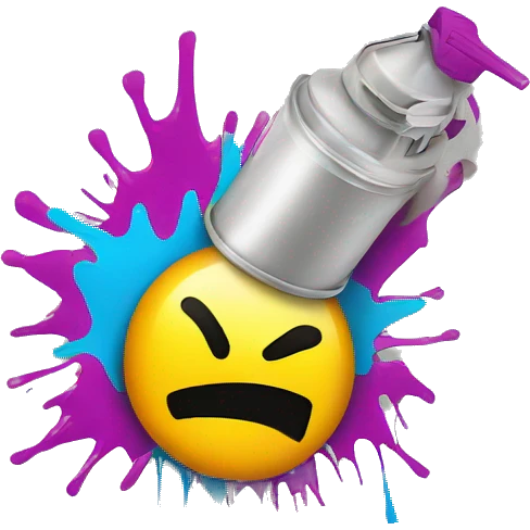 spray painting graffiti emoji