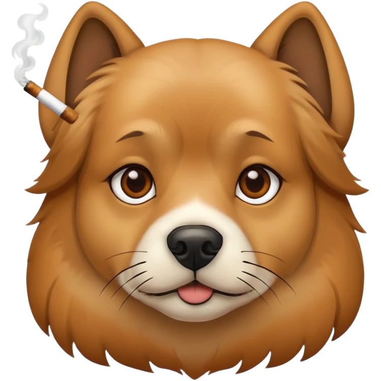 Dog smoking  emoji