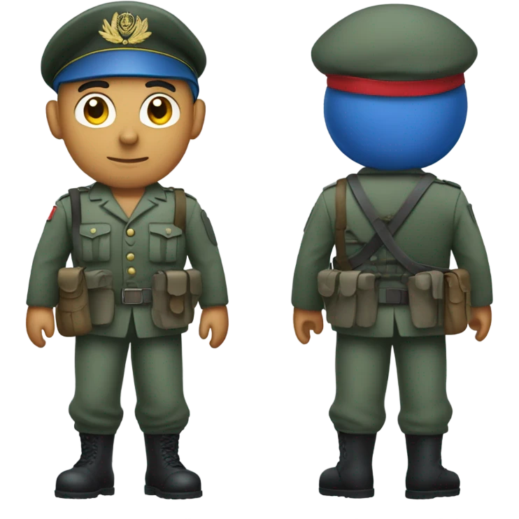 Soldier blue berret emoji