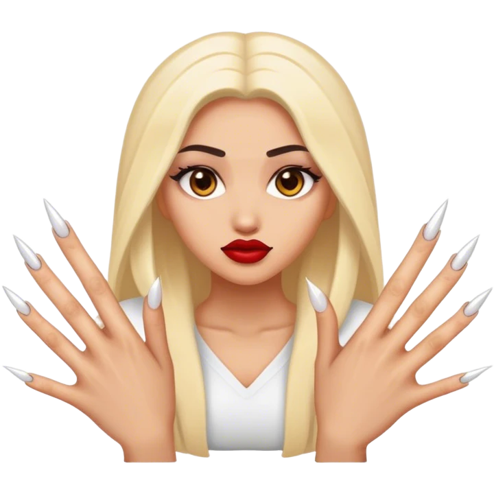 Baddie with nails emoji