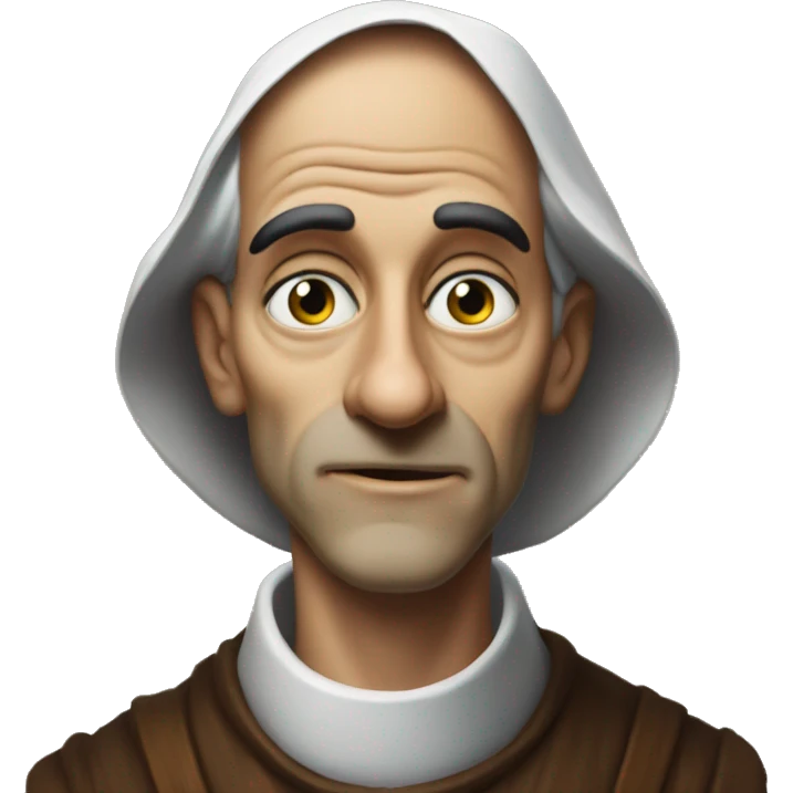 Assisi.  in Uncle Scrooge style, oil paint, mysterious eyes, intricate lips, masterpiece portrait, beautiful, desirable, logical emoji