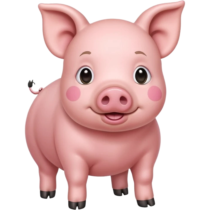 Cute pig full body with legs and all emoji