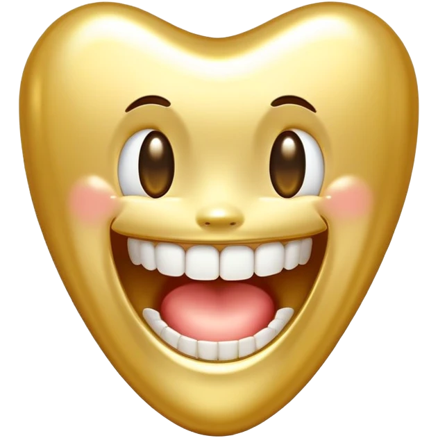 Golden tooth smiling emoji