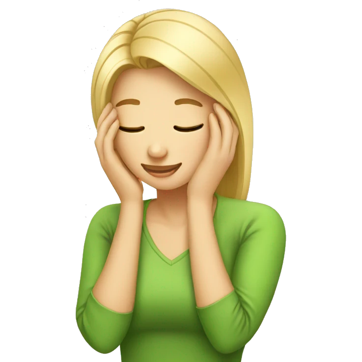 Blonde girl facepalm emoji
