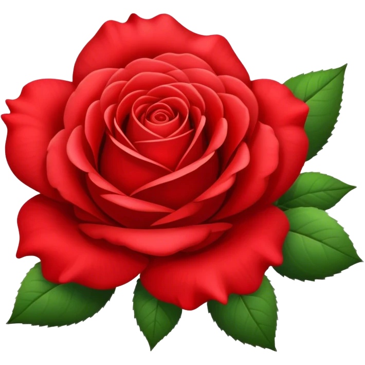 Realistic rose of Bittersweet red color in glamour style emoji