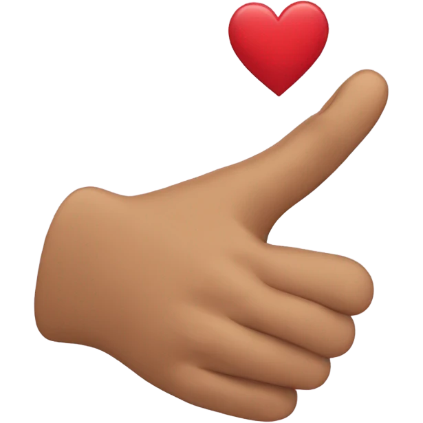 Throwing the heart in hand emoji