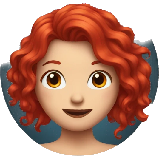 A heart made of red hair  emoji