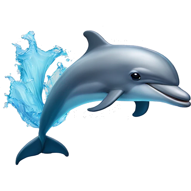 Dolphin in the sea emoji