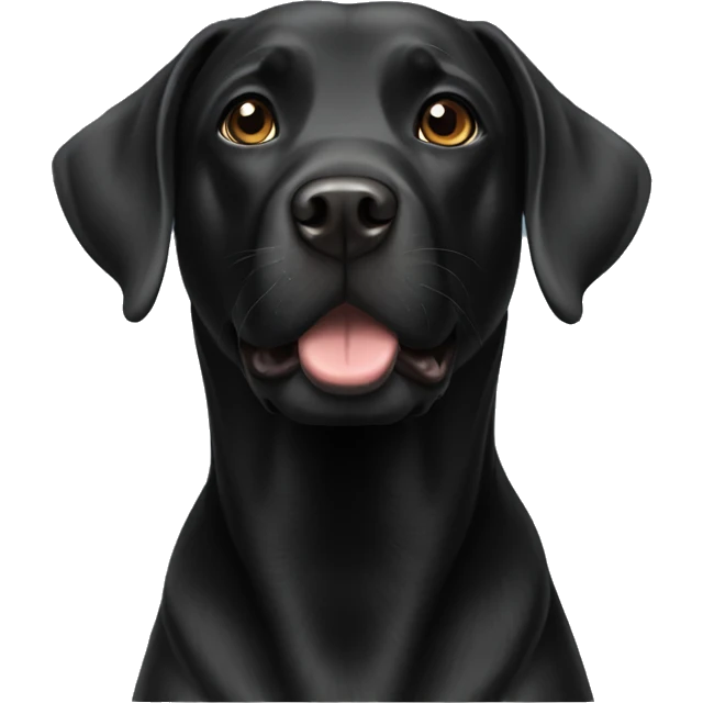 Black British Labrador  emoji