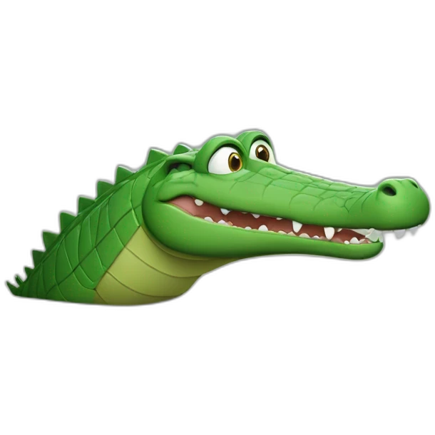 crocodile faisant un cœur emoji