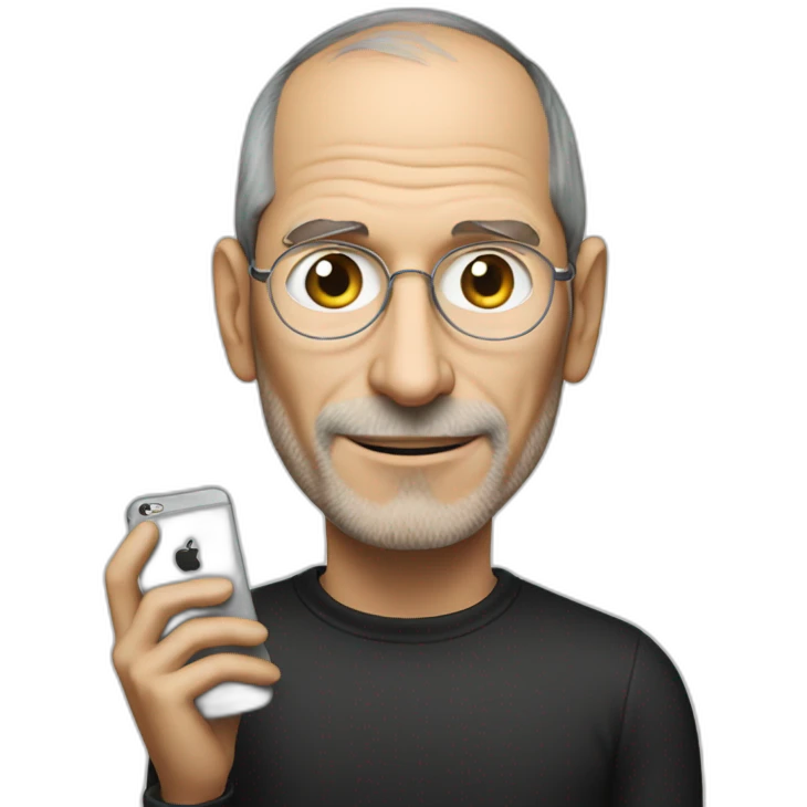 steve jobs holding an iPhone emoji