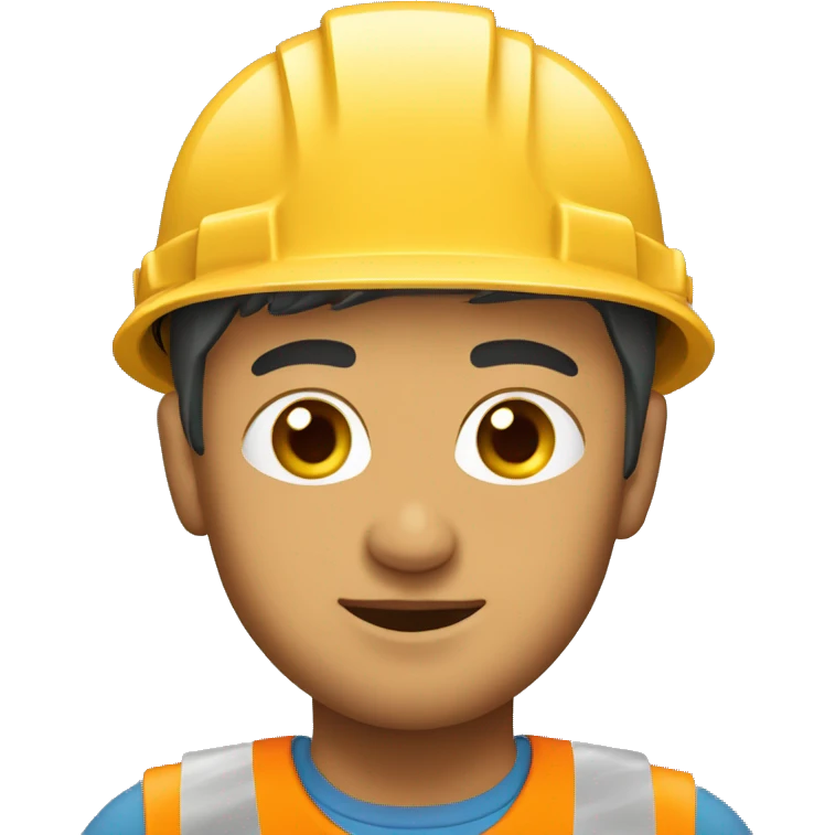 Strong Central Asia Construction worker wearing a helmet emoji