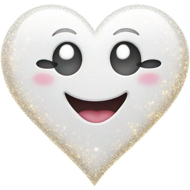 Heart White with Sparkles  emoji