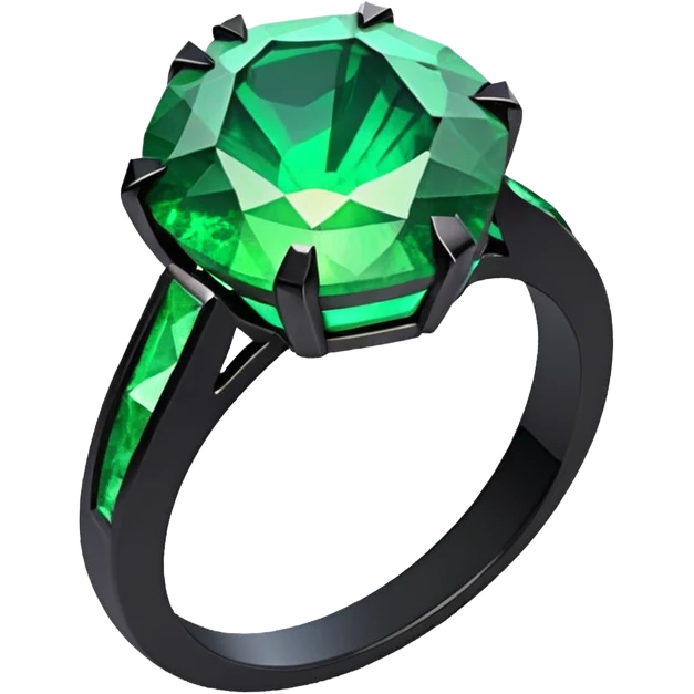 low poly cursed green emerald ring emoji