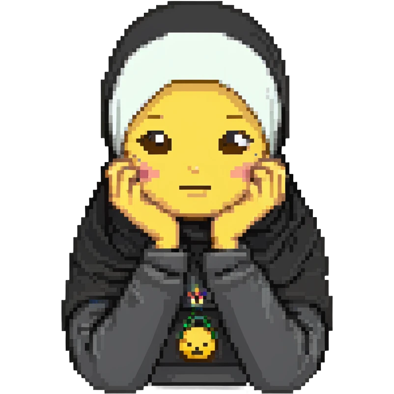 yellow emoji face with a hijab, facepalming gesture emoji