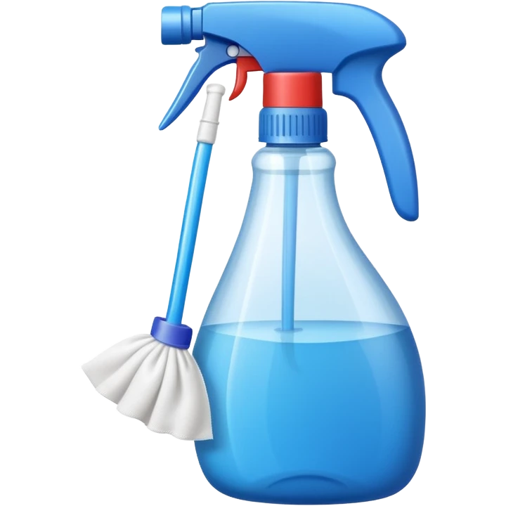 cleaning product and rag emoji