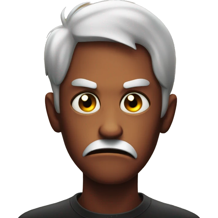 sad face with the devil emoji