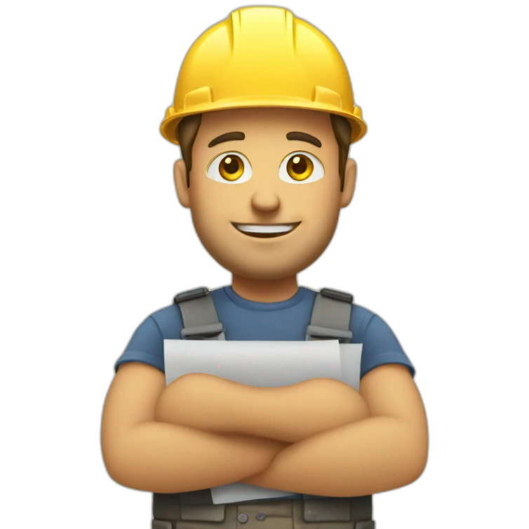 The builder writes emoji