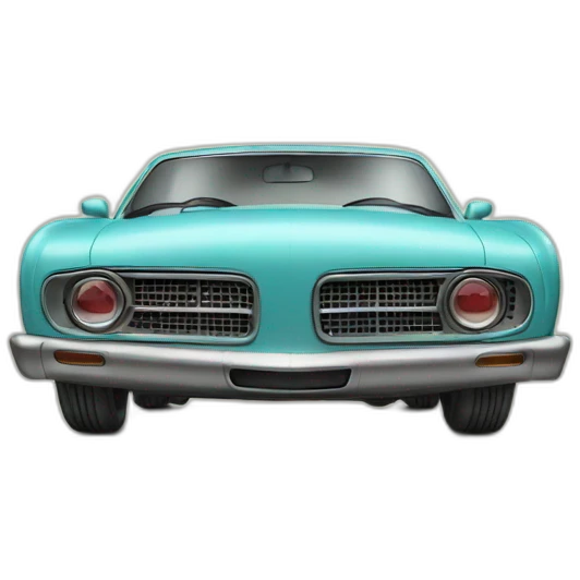  automobile whith surprised face emoji