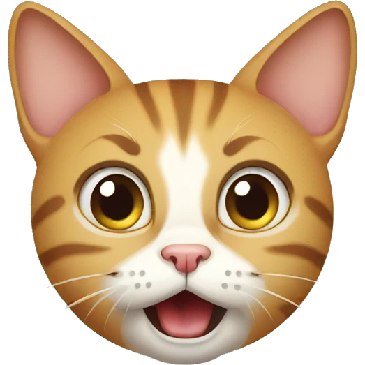 Surprised cat emoji
