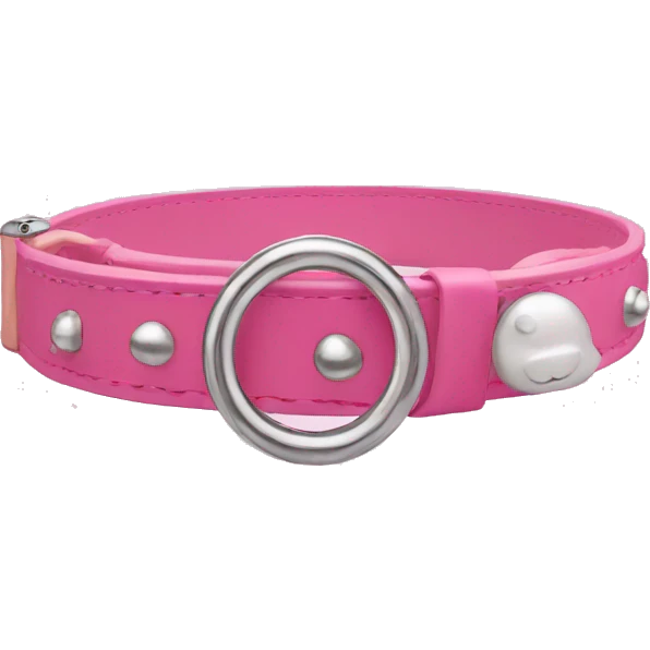 pink dog collar with bead emoji
