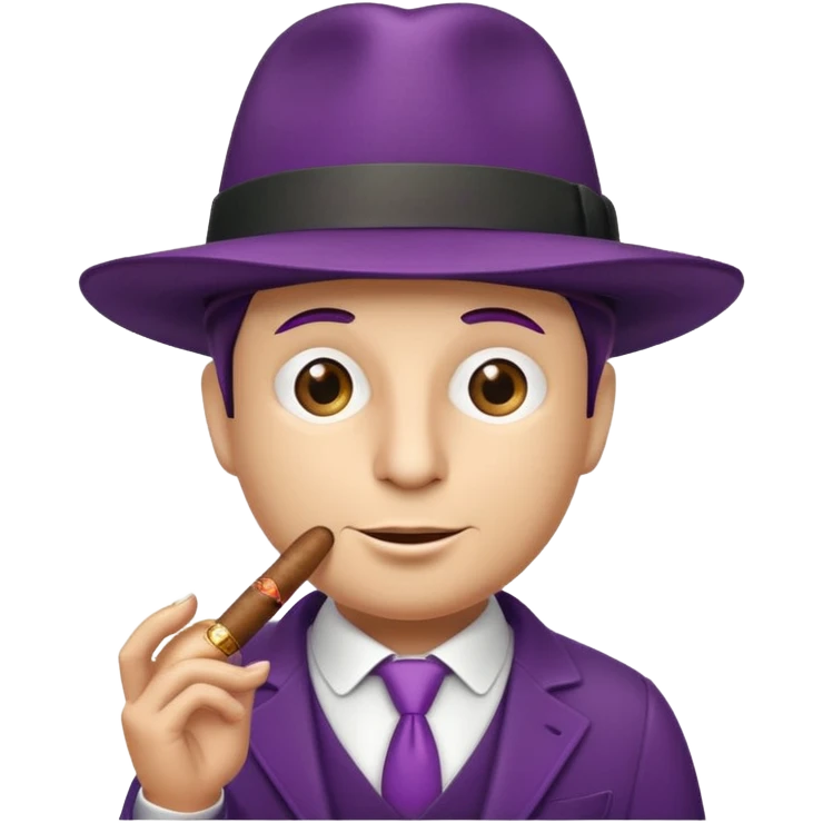 Eggplant gangster emoji