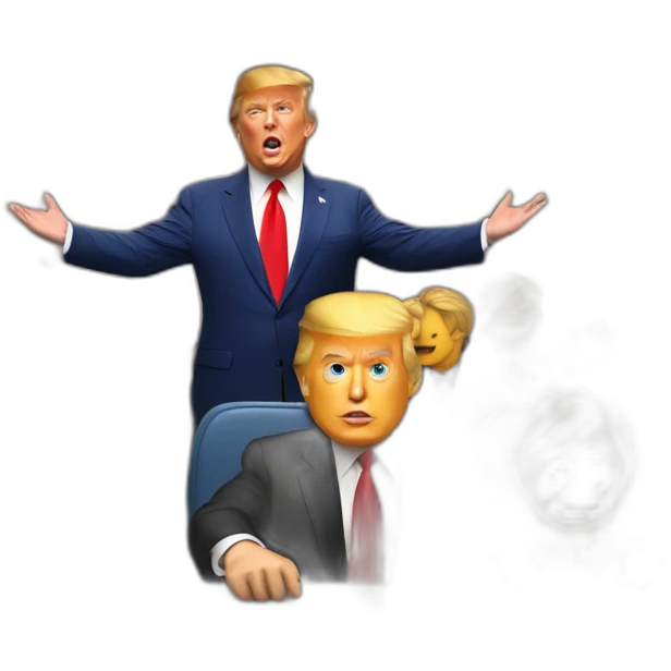 Donald Trump en train de faire un discours emoji