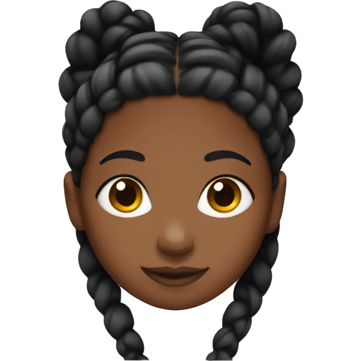 Black girl with braids emoji