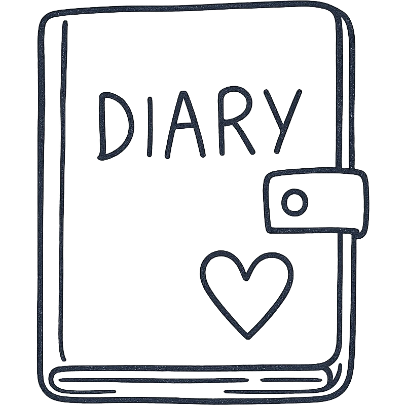 pink diary emoji