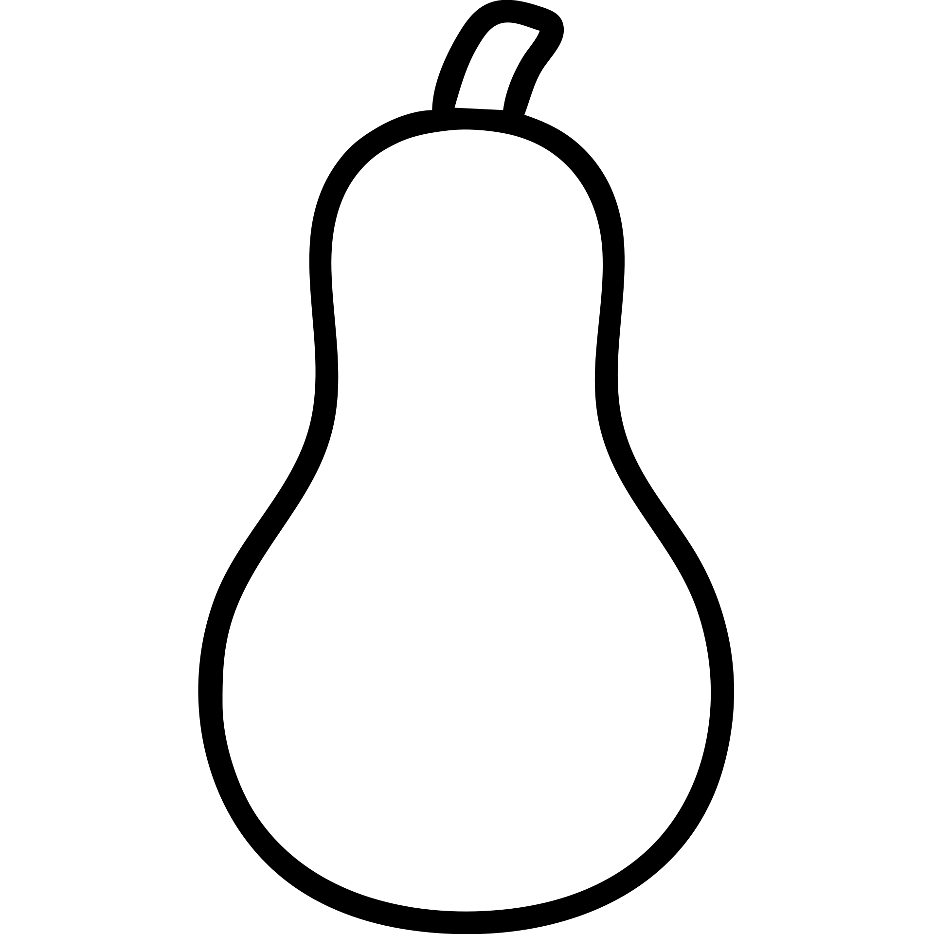 outlined icon of a squash fruit showing stem and body emoji