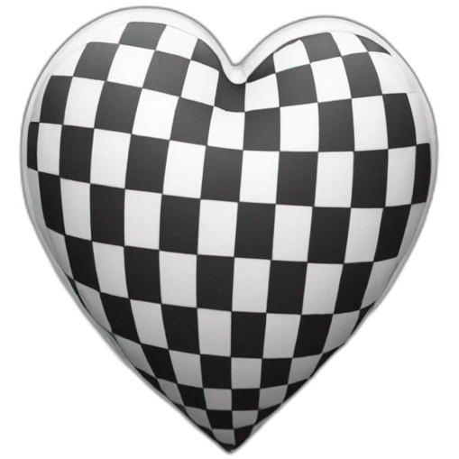 Black and white heart emoji