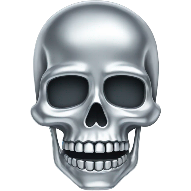 Skeleton made out of chrome. emoji