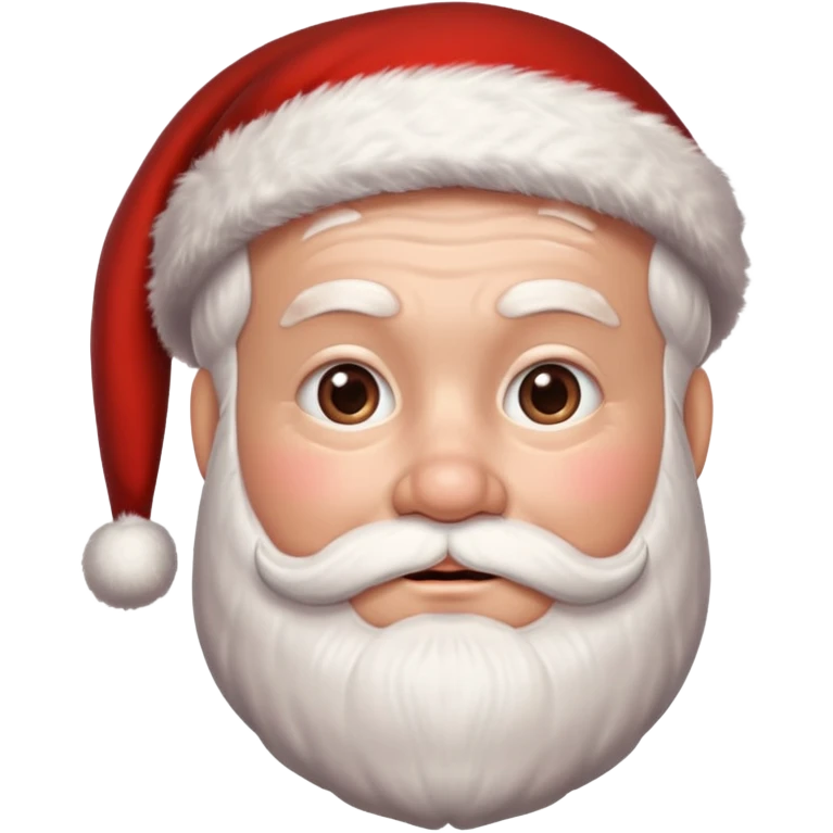 Cinematic Realistic Portrait, depicted with lifelike skin texture Santa Claus emoji