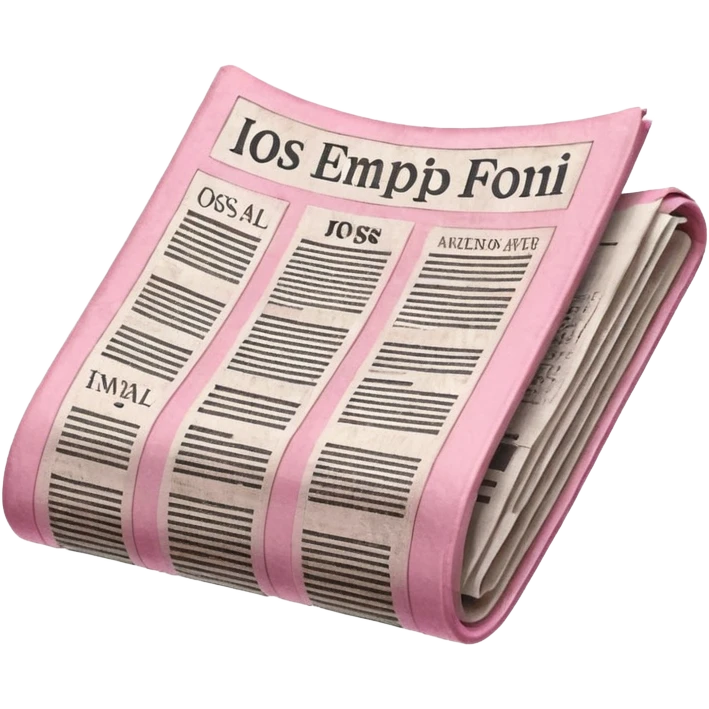 pink newspaper emoji