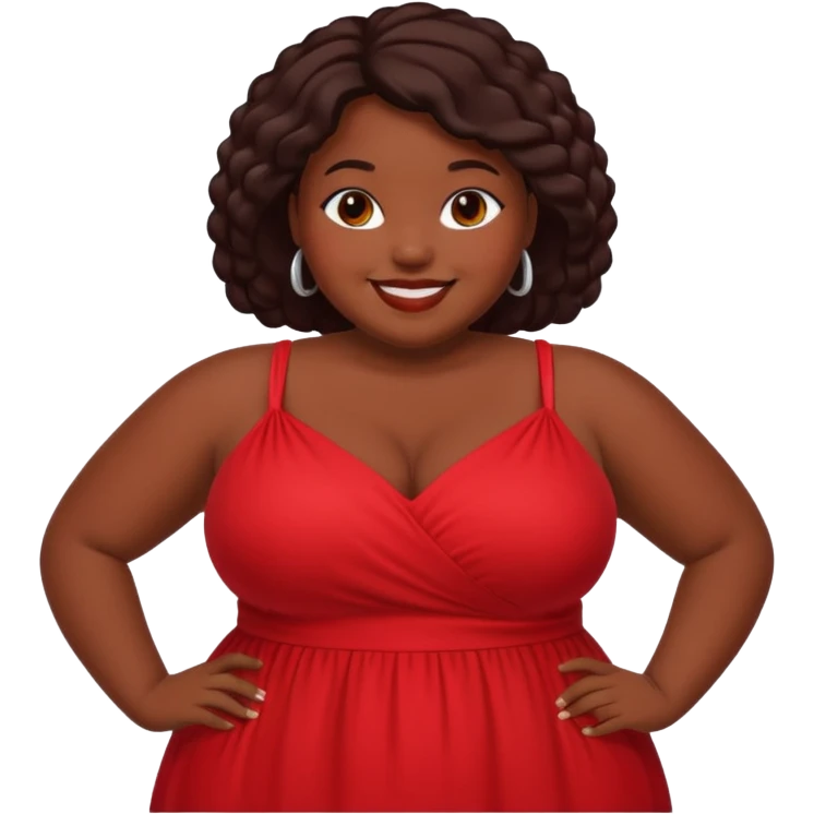 Chubby black sexy woman emoji