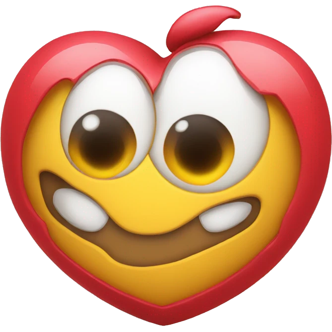 Corazón real con un ojo emoji