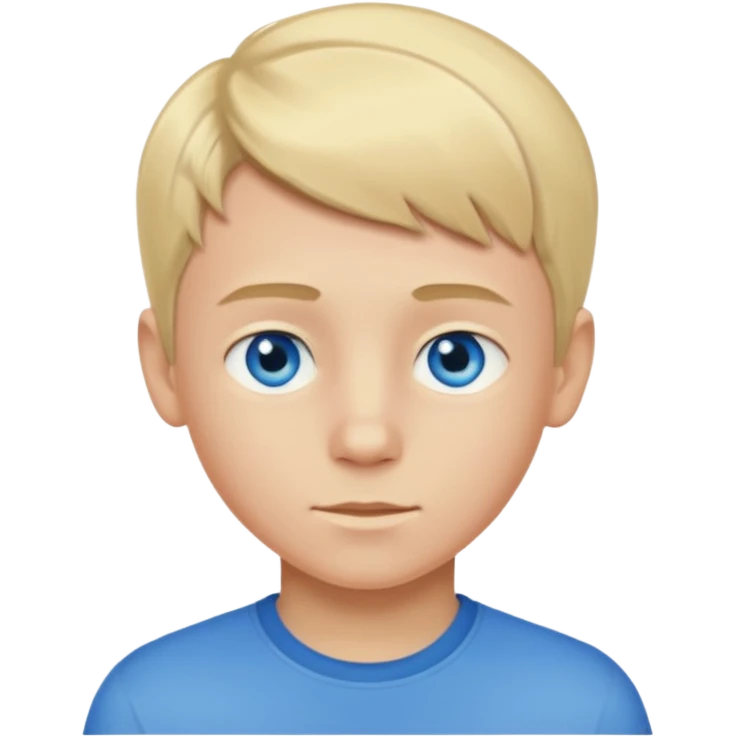 Sarışın kısa boylu 11 yaşında yakışıklı çocuk emoji