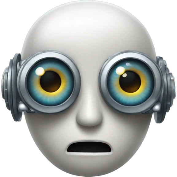 Robot ojos cansados emoji